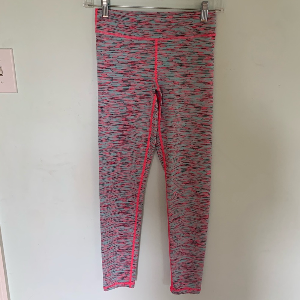 blue and pink leggings
